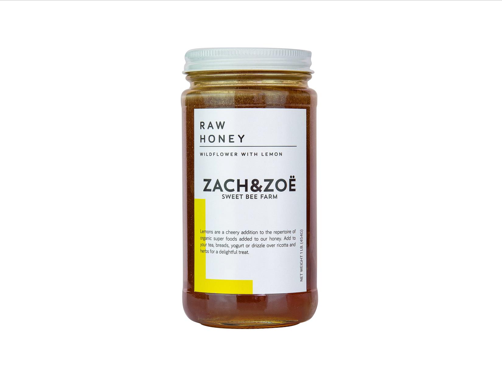 ZACH & ZOE RAW HONEY Wildflower Honey with Lemon The Common Earth Co.